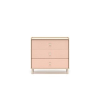 Komoda MEVEL 06 90 cm z 3 szufladami - Piasek Pustyni / Millenial Pink lub Szary Pallad
