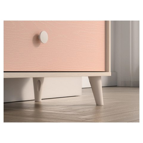 Komoda MEVEL 06 90 cm z 3 szufladami - Piasek Pustyni / Millenial Pink lub Szary Pallad