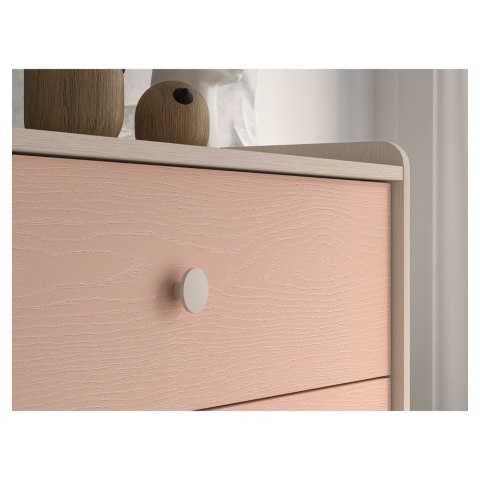 Komoda MEVEL 06 90 cm z 3 szufladami - Piasek Pustyni / Millenial Pink lub Szary Pallad