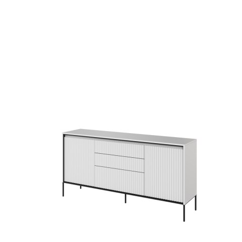 Komoda TREND TR-01 166 cm z LED - biały/czarny