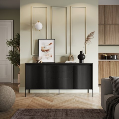Komoda TREND TR-01 166 cm z LED - czarny