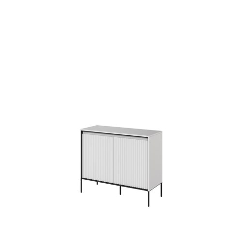 Komoda TREND TR-02 98 cm z LED - biały/czarny