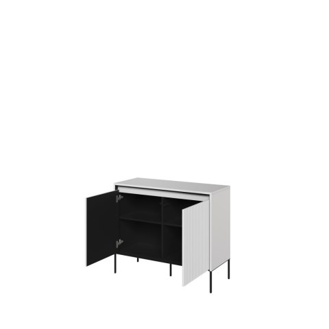Komoda TREND TR-02 98 cm z LED - biały/czarny