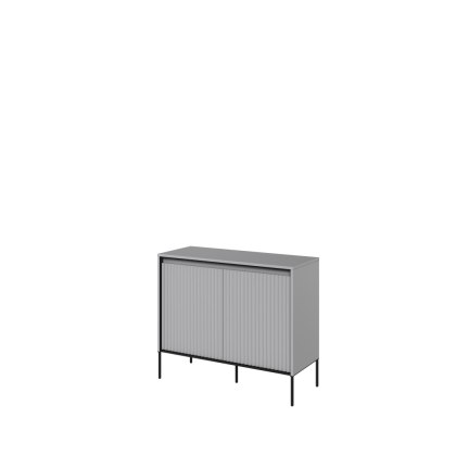Komoda TREND TR-02 98 cm z LED - szary/czarny