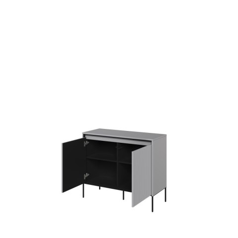 Komoda TREND TR-02 98 cm z LED - szary/czarny