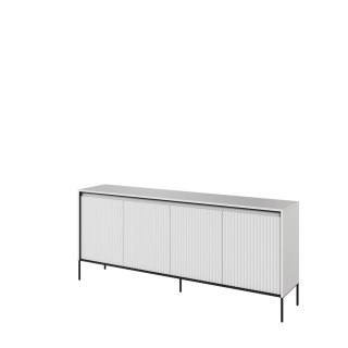 Komoda szeroka TREND TR-04 193 cm z LED - biały/czarny