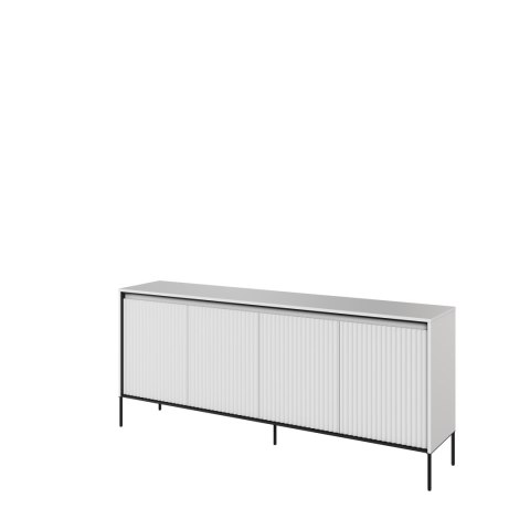 Komoda szeroka TREND TR-04 193 cm z LED - biały/czarny