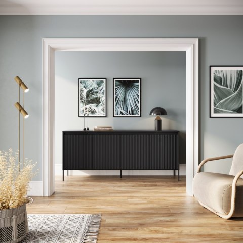 Komoda szeroka TREND TR-04 193 cm z LED - czarny