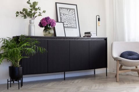 Komoda szeroka TREND TR-04 193 cm z LED - czarny