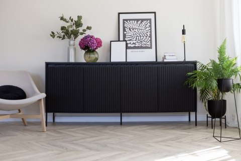 Komoda szeroka TREND TR-04 193 cm z LED - czarny