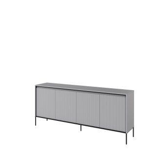 Komoda szeroka TREND TR-04 193 cm z LED - szary/czarny