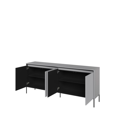 Komoda szeroka TREND TR-04 193 cm z LED - szary/czarny