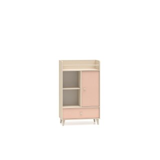 Komoda wysoka MEVEL 04 80 cm - Piasek Pustyni / Millenial Pink lub Szary Pallad
