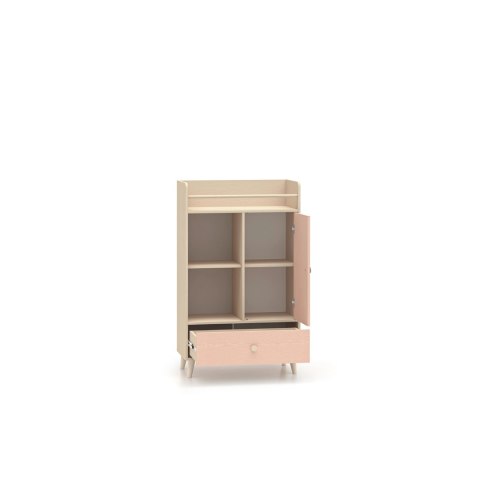 Komoda wysoka MEVEL 04 80 cm - Piasek Pustyni / Millenial Pink lub Szary Pallad