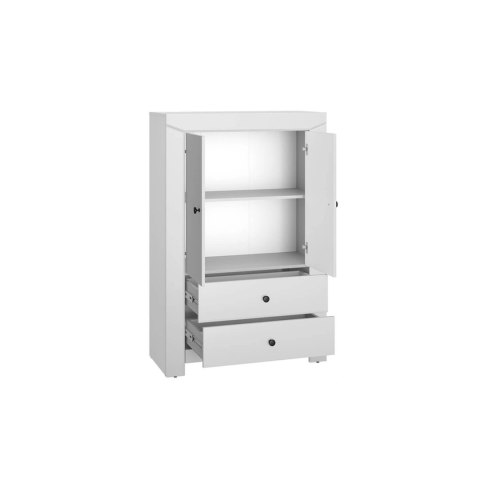 Komoda wysoka TERNI 05 2D2S 91,5 cm - szary srebrny