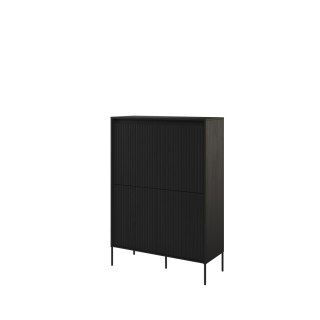 Komoda wysoka TREND TR-03 98 cm z LED - czarny