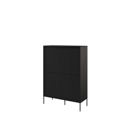 Komoda wysoka TREND TR-03 98 cm z LED - czarny