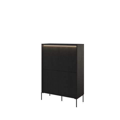 Komoda wysoka TREND TR-03 98 cm z LED - czarny