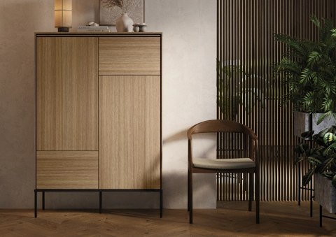 Komoda wysoka VISSO VI-02 98 cm - dąb linearny