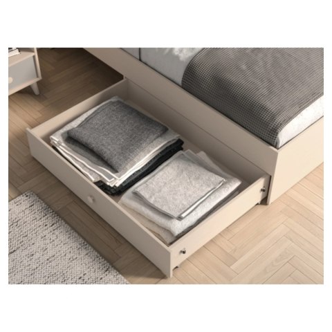 Łóżko MEVEL 08 90×200 z szufladą - Piasek Pustyni / beżowy welur