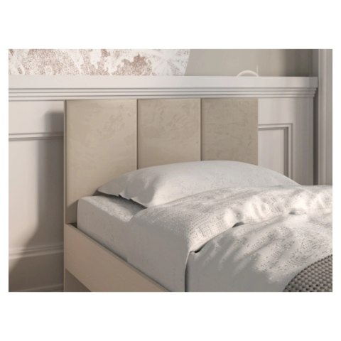 Łóżko MEVEL 08 90×200 z szufladą - Piasek Pustyni / beżowy welur
