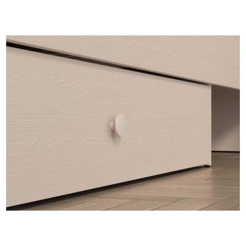 Łóżko MEVEL 08 90×200 z szufladą - Piasek Pustyni / beżowy welur