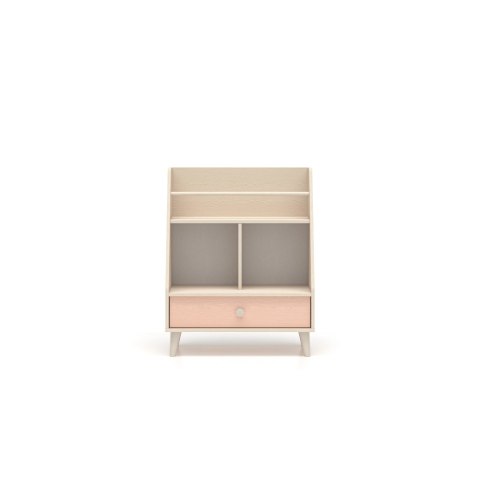 Regał niski MEVEL 09 72 cm z szufladą - Piasek Pustyni / Millenial Pink lub Szary Pallad