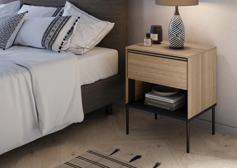 Stolik nocny VISSO VI-10 51 cm - dąb linearny