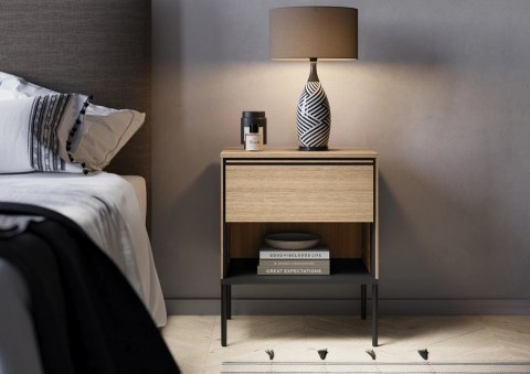 Stolik nocny VISSO VI-10 51 cm - dąb linearny