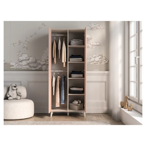 Szafa MEVEL 02 80 cm - Piasek Pustyni / Millenial Pink lub Szary Pallad