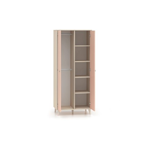 Szafa MEVEL 02 80 cm - Piasek Pustyni / Millenial Pink lub Szary Pallad