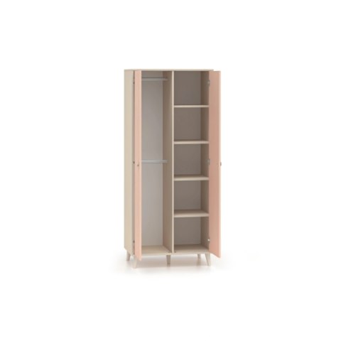 Szafa MEVEL 02 80 cm - Piasek Pustyni / Millenial Pink lub Szary Pallad