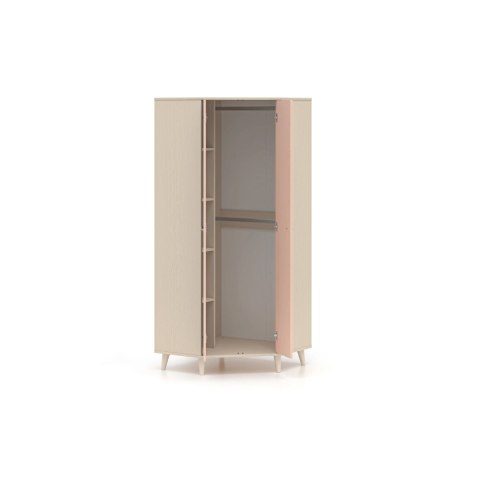 Szafa narożna MEVEL 01 80×80 cm - Piasek Pustyni / Millenial Pink lub Szary Pallad