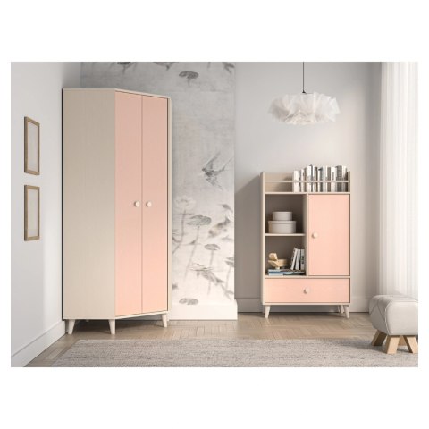 Szafa narożna MEVEL 01 80×80 cm - Piasek Pustyni / Millenial Pink lub Szary Pallad
