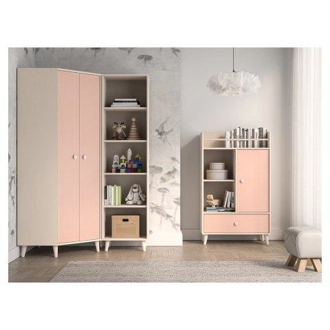 Szafa narożna MEVEL 01 80×80 cm - Piasek Pustyni / Millenial Pink lub Szary Pallad
