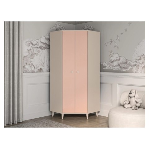 Szafa narożna MEVEL 01 80×80 cm - Piasek Pustyni / Millenial Pink lub Szary Pallad