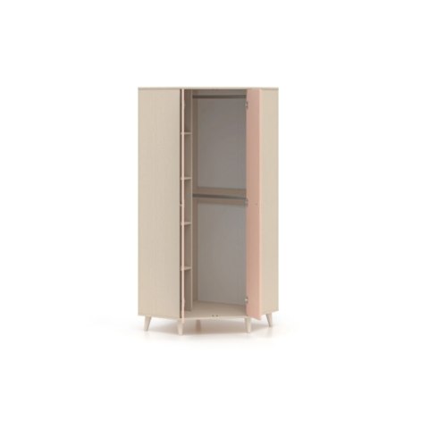 Szafa narożna MEVEL 01 80×80 cm - Piasek Pustyni / Millenial Pink lub Szary Pallad