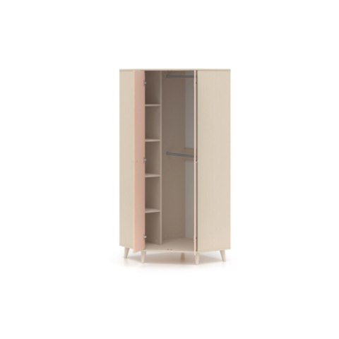 Szafa narożna MEVEL 01 80×80 cm - Piasek Pustyni / Millenial Pink lub Szary Pallad