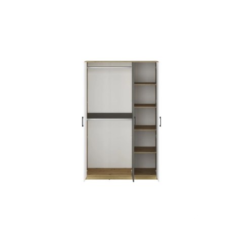 Szafa trzydrzwiowa FINI 02 119 cm - dąb Artisan / biały / antracyt