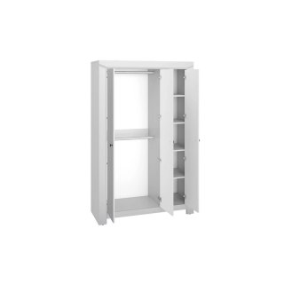 Szafa trzydrzwiowa TERNI 01 127 cm - szary srebrny
