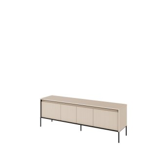 Szafka RTV TREND TR-05 167 cm z LED - beż piaskowy/czarny