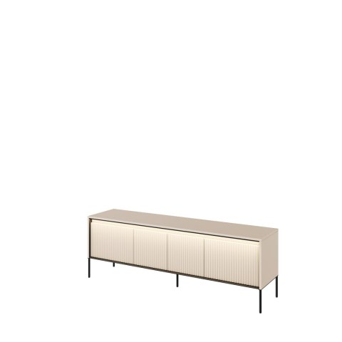 Szafka RTV TREND TR-05 167 cm z LED - beż piaskowy/czarny