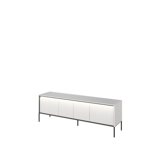 Szafka RTV TREND TR-05 167 cm z LED - biały/czarny