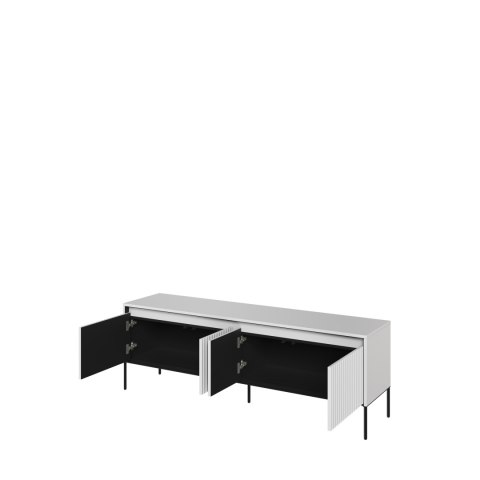 Szafka RTV TREND TR-05 167 cm z LED - biały/czarny