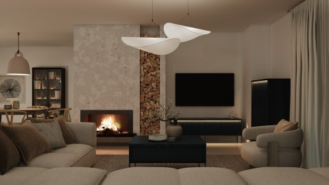 Szafka RTV TREND TR-05 167 cm z LED - czarny