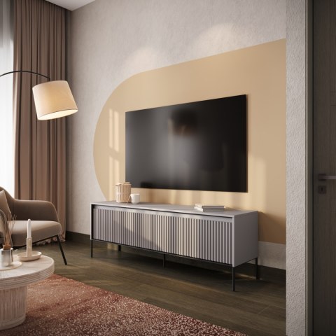 Szafka RTV TREND TR-05 167 cm z LED - szary/czarny