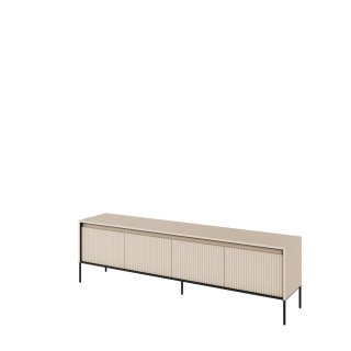 Szafka RTV TREND TR-06 193 cm z LED - beż piaskowy/czarny