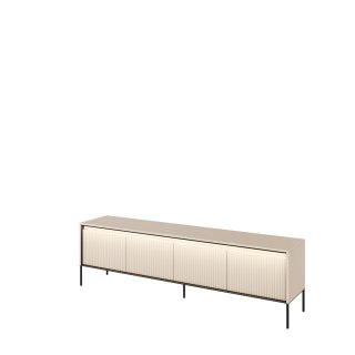 Szafka RTV TREND TR-06 193 cm z LED - beż piaskowy/czarny