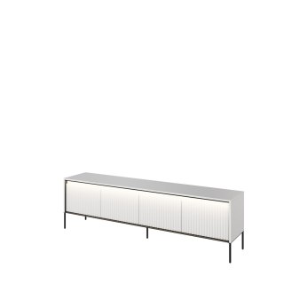 Szafka RTV TREND TR-06 193 cm z LED - biały/czarny