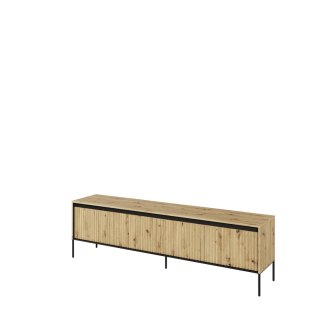 Szafka RTV TREND TR-06 193 cm z LED - dąb artisan/czarny